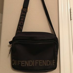 Vintage Fendi Brown Roma Italy 1925 Shoulder Bag